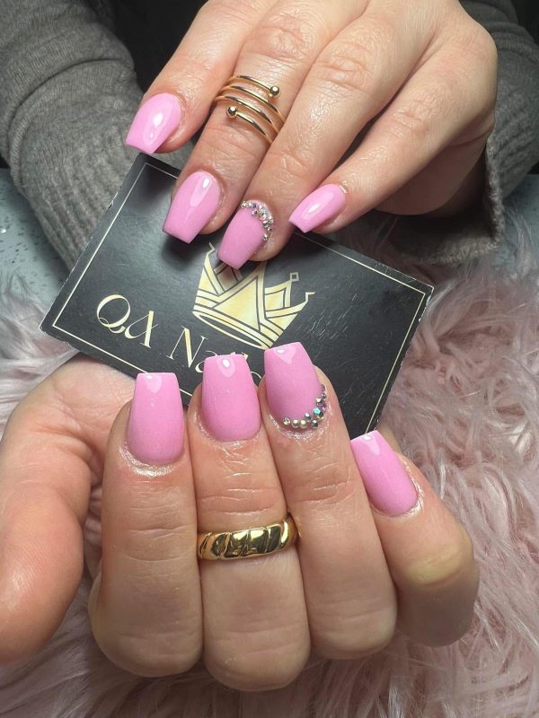 Set in roze, gemaakt in de salon